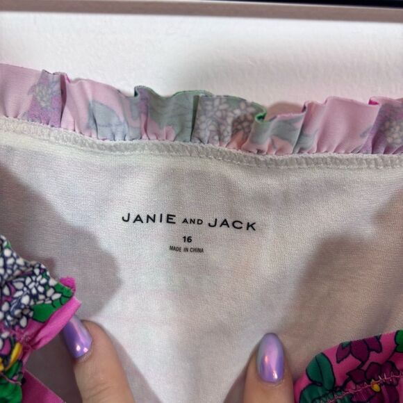 Jamie and Jack Recycled Floral Smocked Swimsuit Size 16 Phlox Pink Floral - Picture 12 of 16